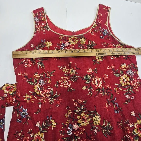 Vintage Jessica Howard Womens Midi Dress 12  Sleeveless Floral Print Summer - Picture 5 of 7